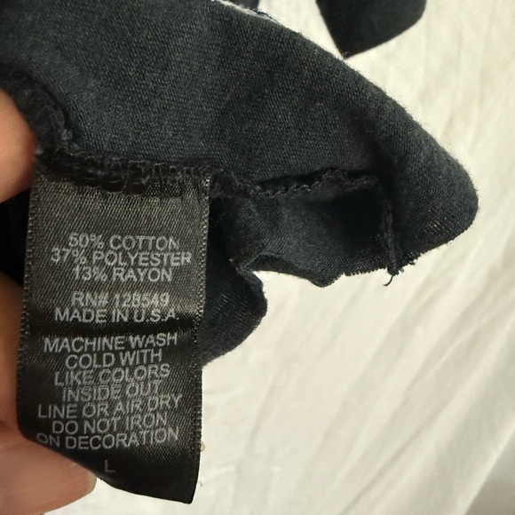 Aviator Nation L Heart Embroidered T-Shirts Set of 2 cotton Cropped Boxy raw hem - Picture 11 of 16